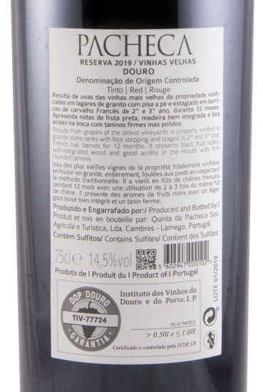 2019 Pacheca Vinhas Velhas Reserva tinto