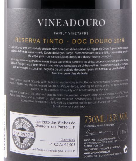 2019 Vineadouro Reserva red