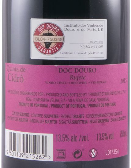 2015 Quinta de Cidrô Rufete red