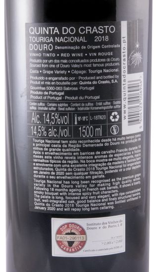 2018 Quinta do Crasto Touriga Nacional tinto 1,5L