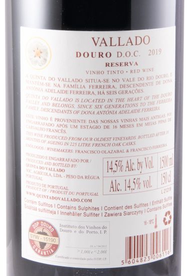 2019 Vallado Reserva tinto 1,5L