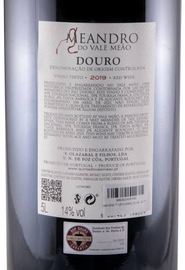 2019 Meandro do Vale Meão red 5L
