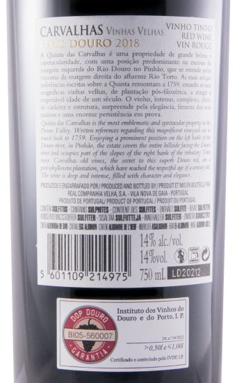 2018 Carvalhas Vinhas Velhas red