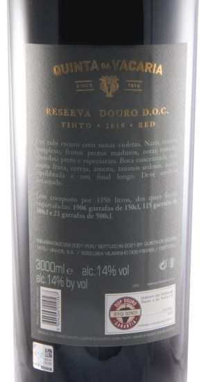 2019 Quinta da Vacaria Reserva Edição Sporting tinto 3L