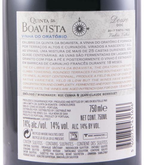 2017 Quinta da Boavista Vinha do Oratório Vinhas Velhas tinto