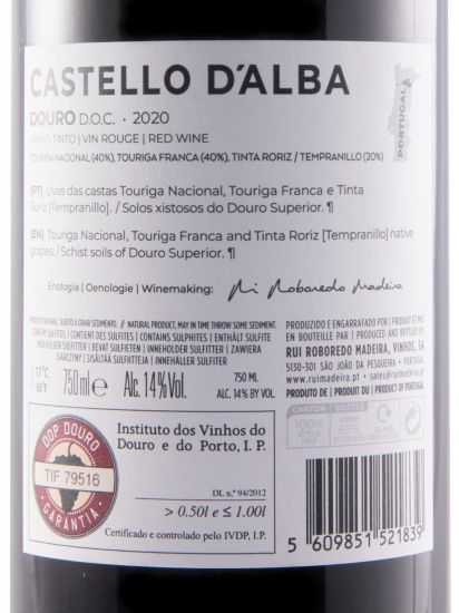 2020 Castello D'Alba red