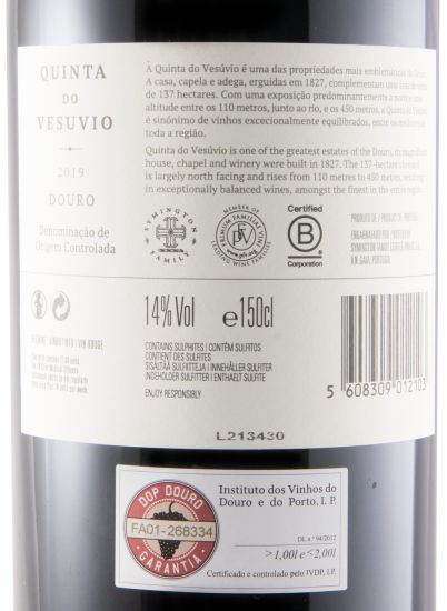 2019 Quinta do Vesuvio red 1.5L