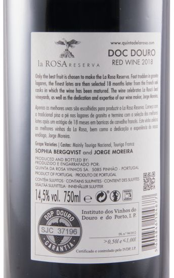 2018 La Rosa Reserva tinto