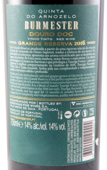 2016 Burmester Quinta do Arnozelo Grande Reserva red
