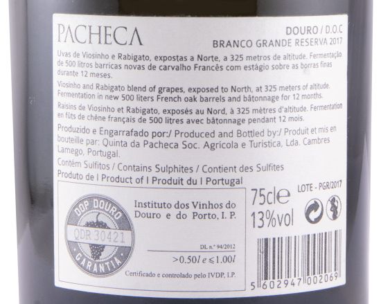 2017 Quinta da Pacheca Grande Reserva white