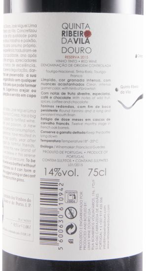 2015 Quinta Ribeiro da Vila Reserva tinto