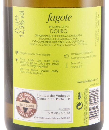 2020 Fagote Reserva branco