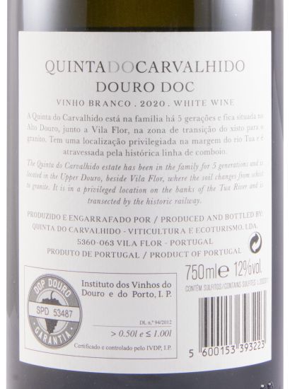 2020 Quinta do Carvalhido white