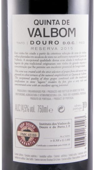 2015 Quinta de Valbom Reserva tinto