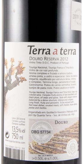 2012 Terra a Terra Reserva tinto