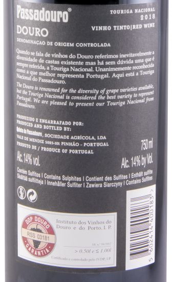 2018 Quinta do Passadouro Touriga Nacional tinto