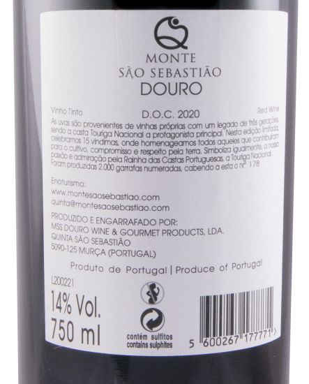 2020 Monte São Sebastião Touriga Nacional tinto