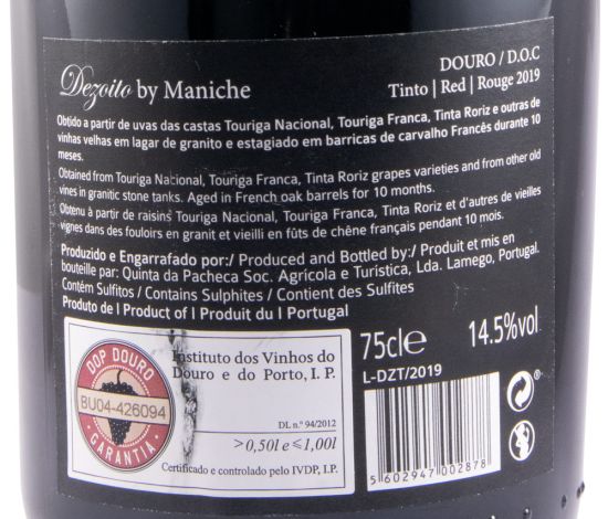 2019 Quinta da Pacheca Dezoito by Maniche tinto