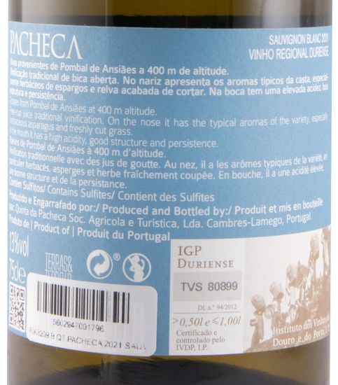 2021 Quinta da Pacheca Sauvignon Blanc white