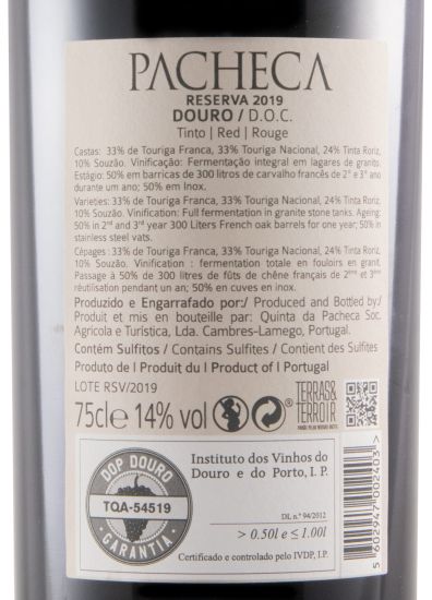 2019 Pacheca Reserva red