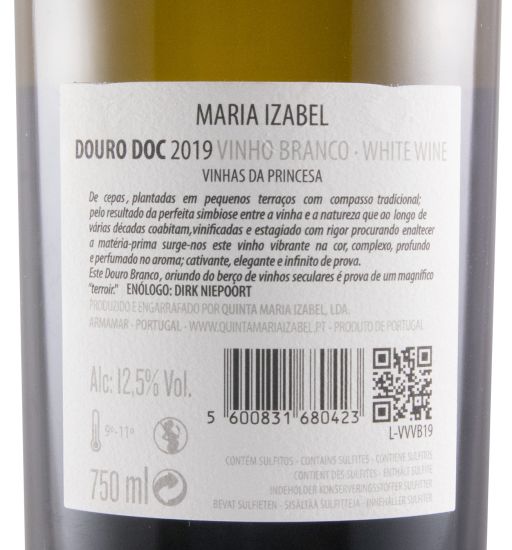 2019 Maria Izabel Vinhas da Princesa Vinhas Velhas white