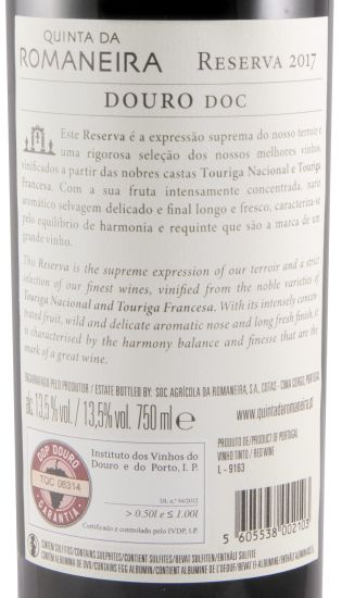 2017 Quinta da Romaneira Reserva red