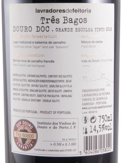 2016 Lavradores de Feitoria Três Bagos Grande Escolha tinto