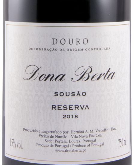 2018 Dona Berta Sousão Reserva tinto