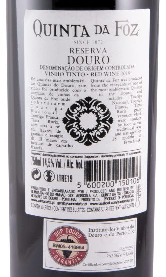 2019 Quinta da Foz Vinhas Velhas Reserva red