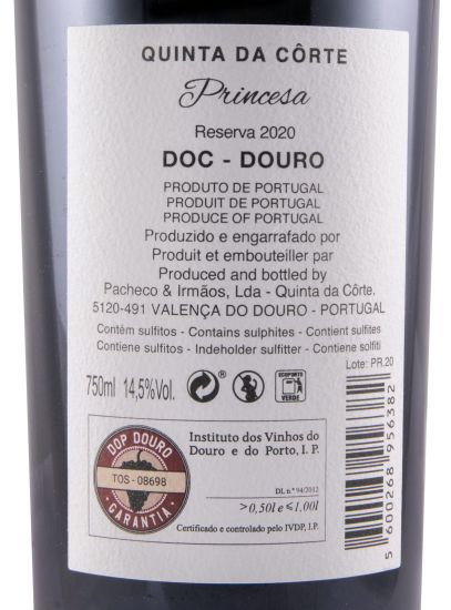 2020 Quinta da Côrte Princesa Reserva tinto