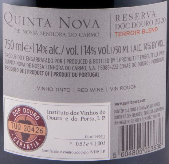 2020 Quinta Nova Terroir Blend Reserva tinto