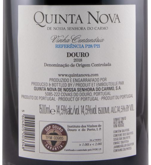 2018 Quinta Nova Vinha Centenária Referência P28/P21 tinto 1,5L