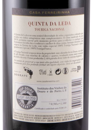 2019 Casa Ferreirinha Quinta da Leda Touriga Nacional tinto