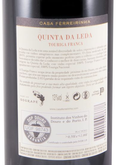 2019 Casa Ferreirinha Quinta da Leda Touriga Franca red