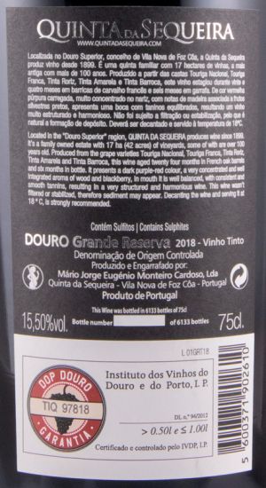 2018 Quinta da Sequeira Grande Reserva tinto