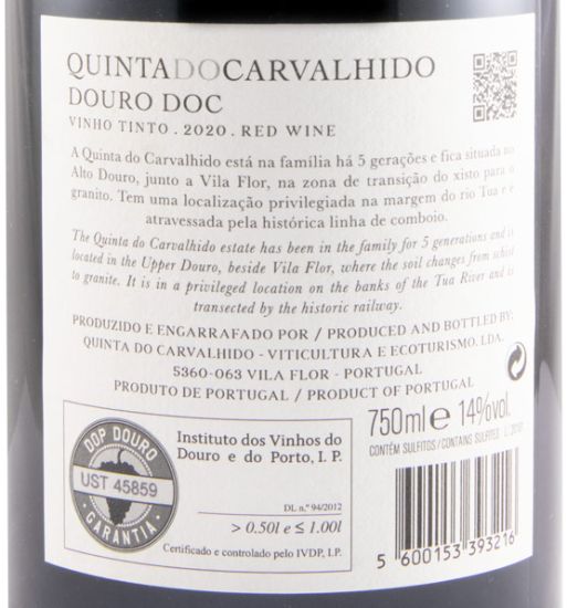 2020 Quinta do Carvalhido tinto