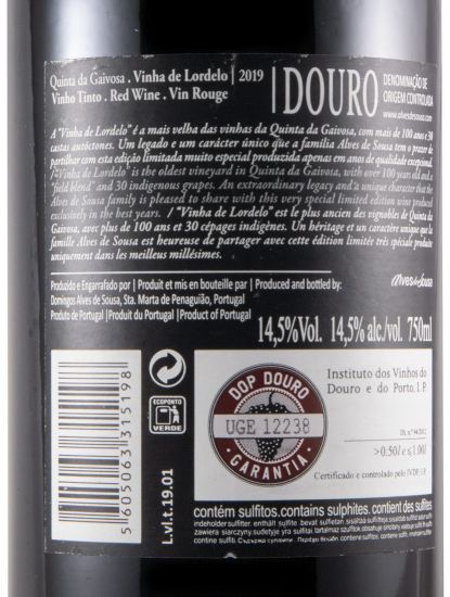 2019 Quinta da Gaivosa Vinha do Lordelo tinto