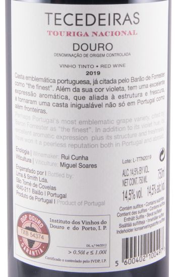 2019 Tecedeiras Touriga Nacional red