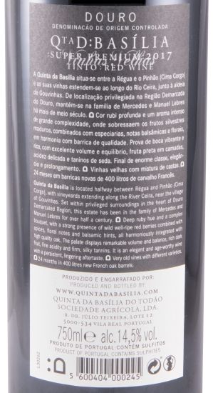 2017 Quinta da Basília Super Premium Vinhas Velhas red