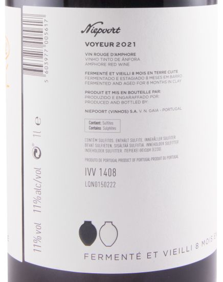 2021 Niepoort Nat Cool Voyeur Vinho de Ânfora tinto 1L
