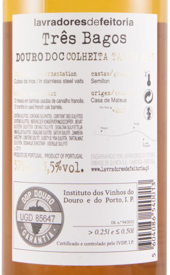 2017 Três Bagos Colheita Tardia branco 37,5cl