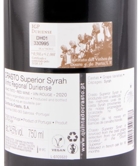 2020 Crasto Superior Syrah tinto