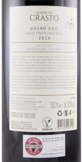 2019 Quinta do Crasto Vinhas Velhas Reserva tinto 1,5L