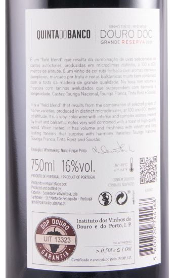 2019 Quinta do Banco Grande Reserva red