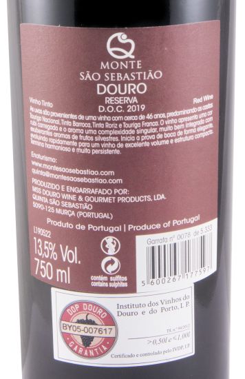 2019 Monte São Sebastião Reserva red