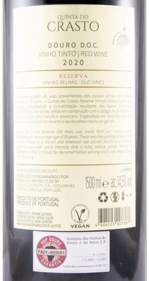 2020 Quinta do Crasto Vinhas Velhas Reserva tinto 1,5L