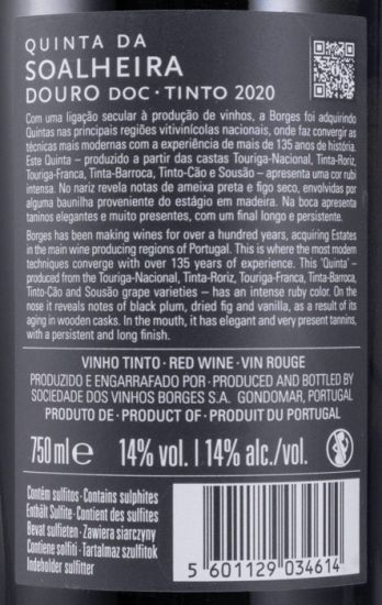2020 Borges Quinta da Soalheira red