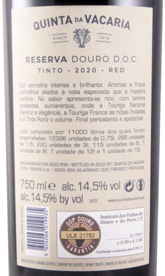 2020 Quinta da Vacaria Reserva tinto
