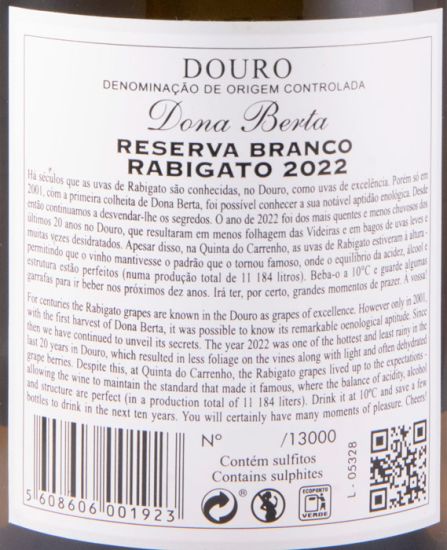 2022 Dona Berta Rabigato Reserva branco