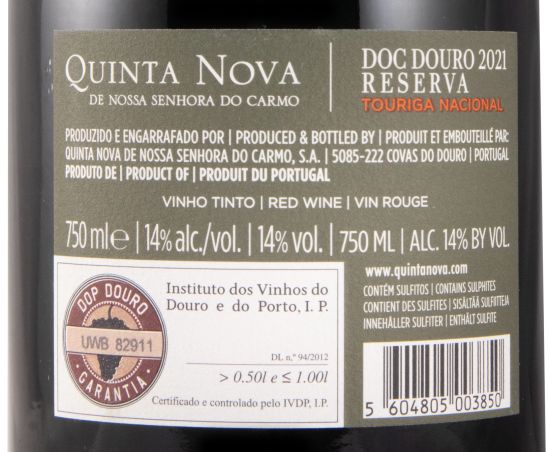 2021 Quinta Nova Touriga Nacional Reserva tinto